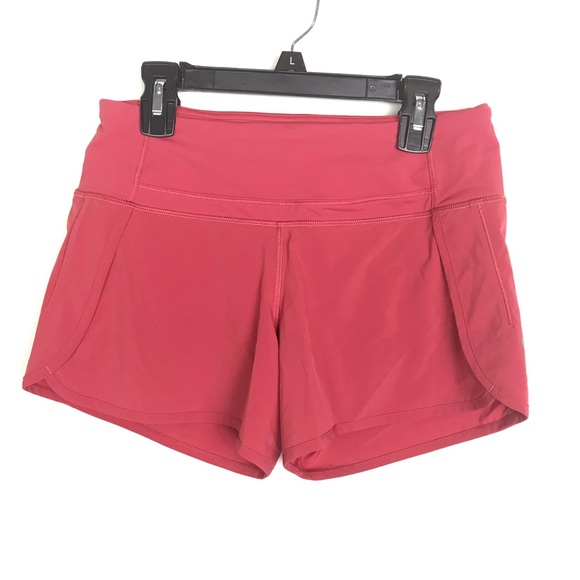 lululemon athletica Pants - Lululemon Run Times Shorts Fireside Red Pink Sz 2